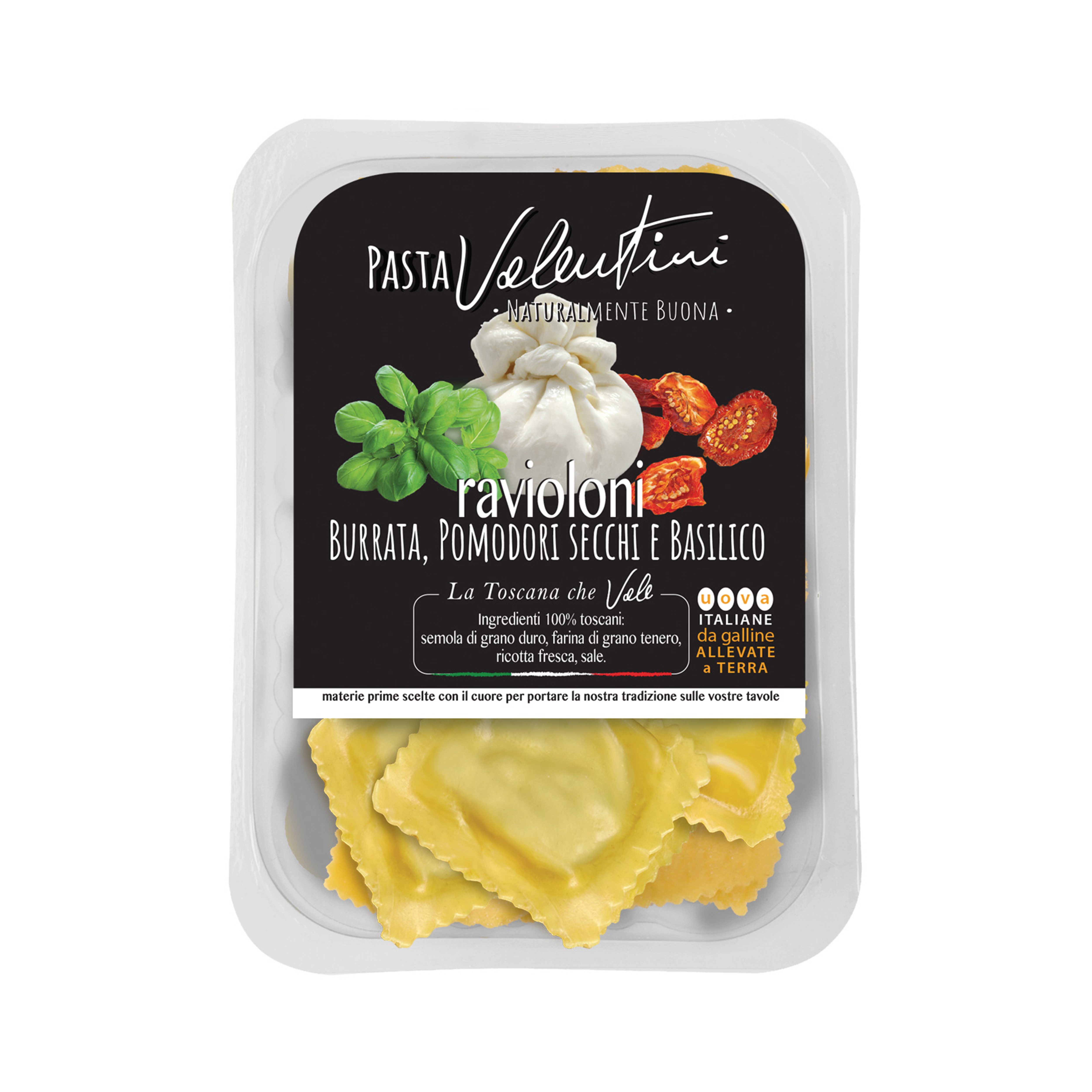 Ravioli med burrata og tomat 250 g