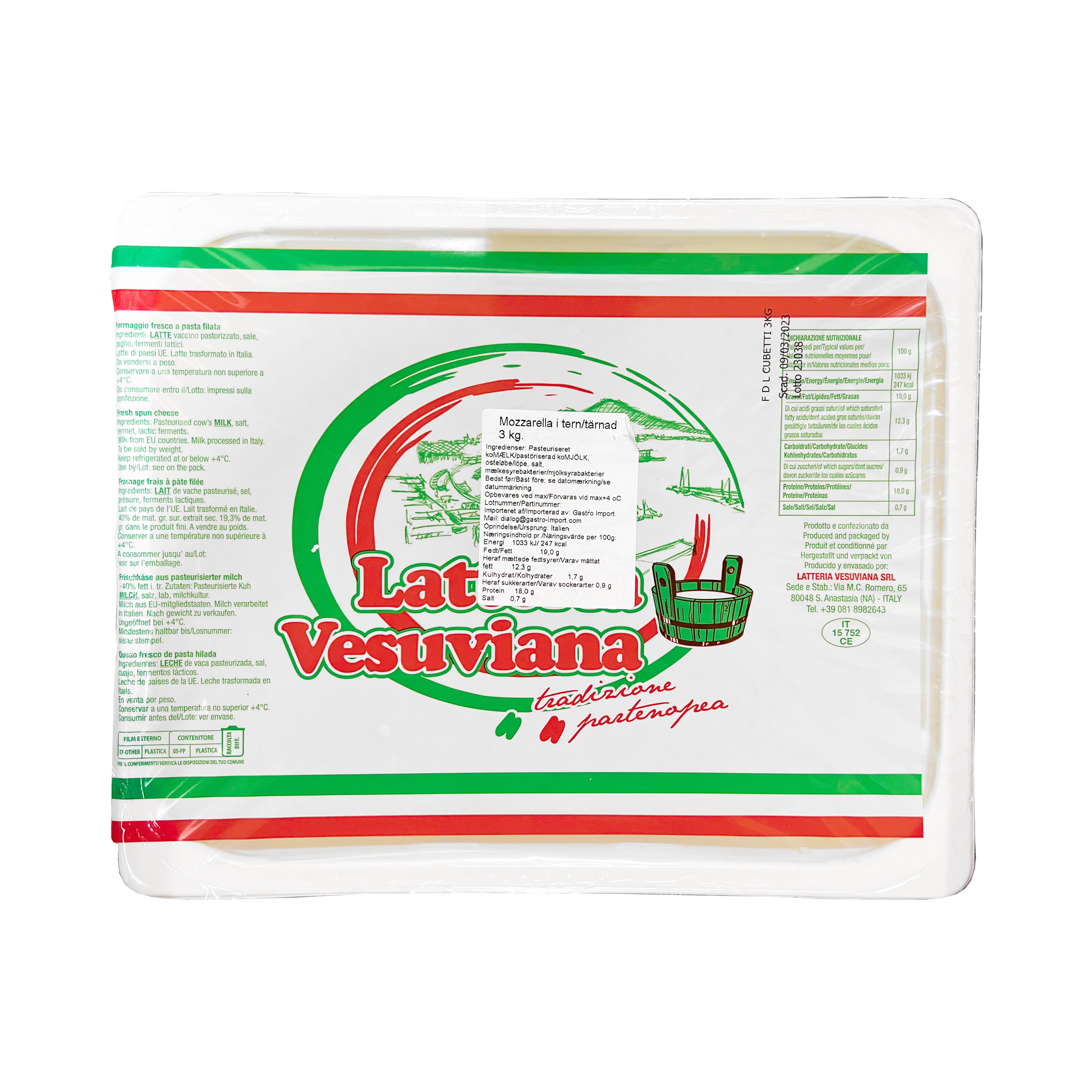 Mozzarella i tern 3 kg
