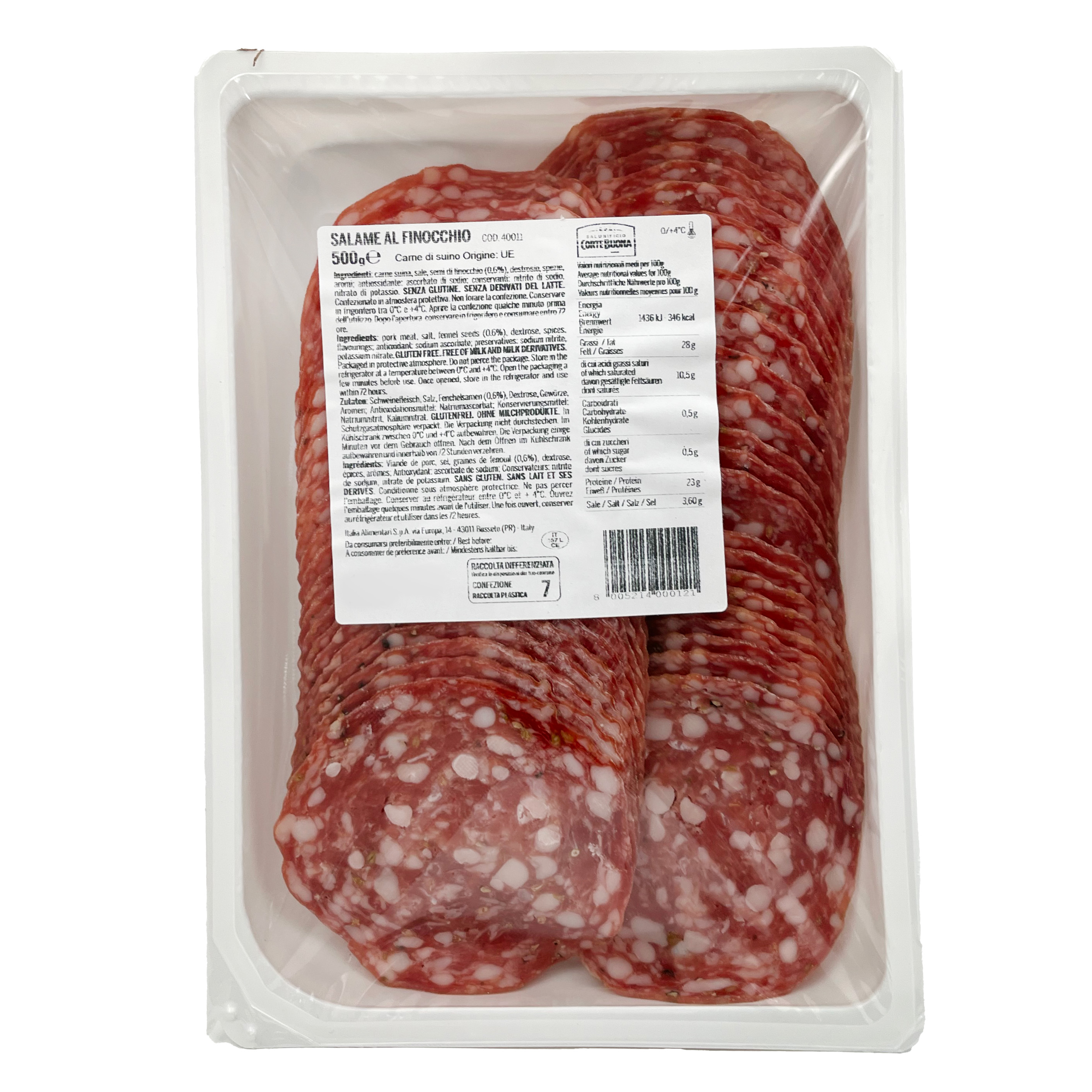 Salame finocchiona i skiver 500 g