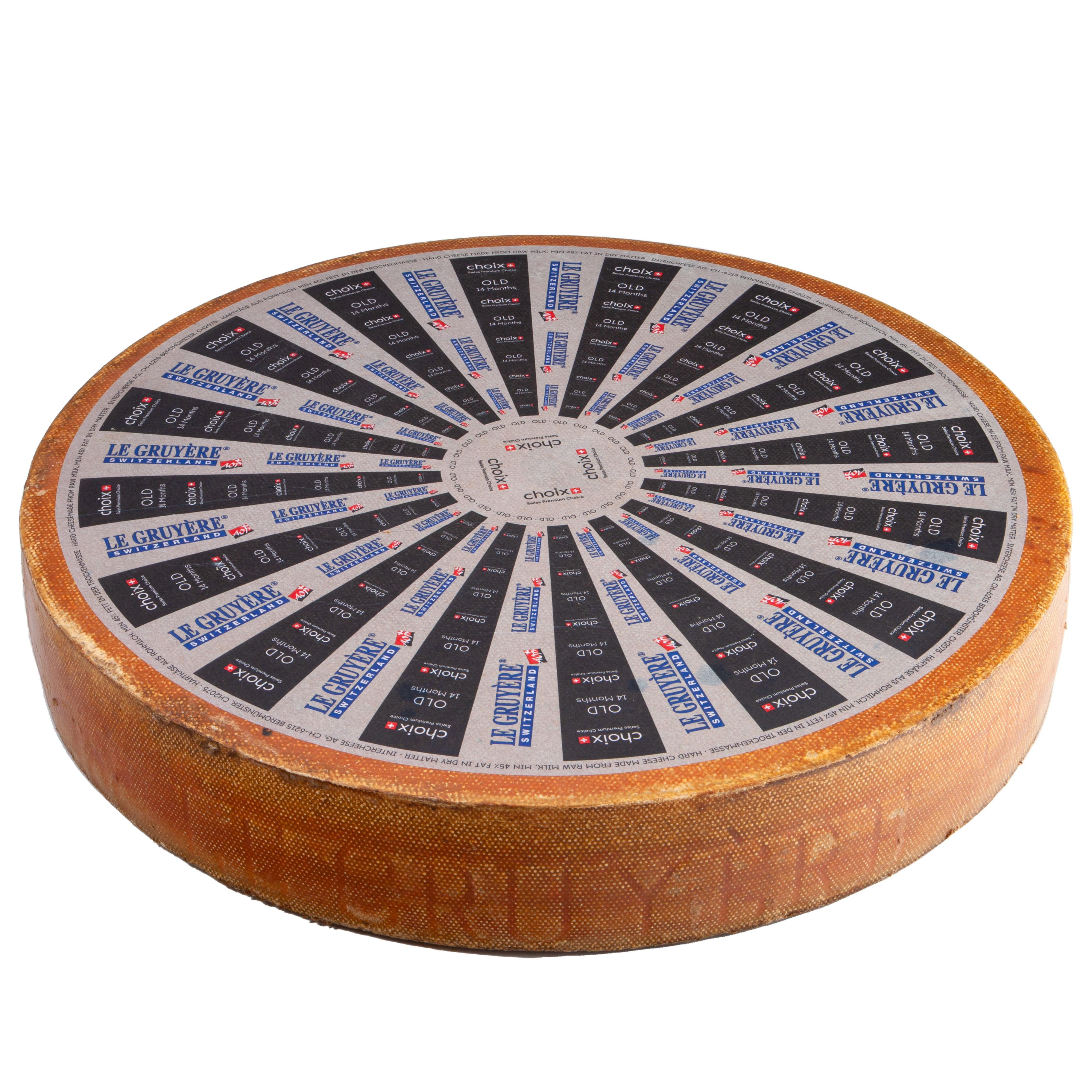 Choix Gruyère AOP Old 14 md. ca 33 kg Choix Gruyère AOP Old 14 md. ca 33 kg