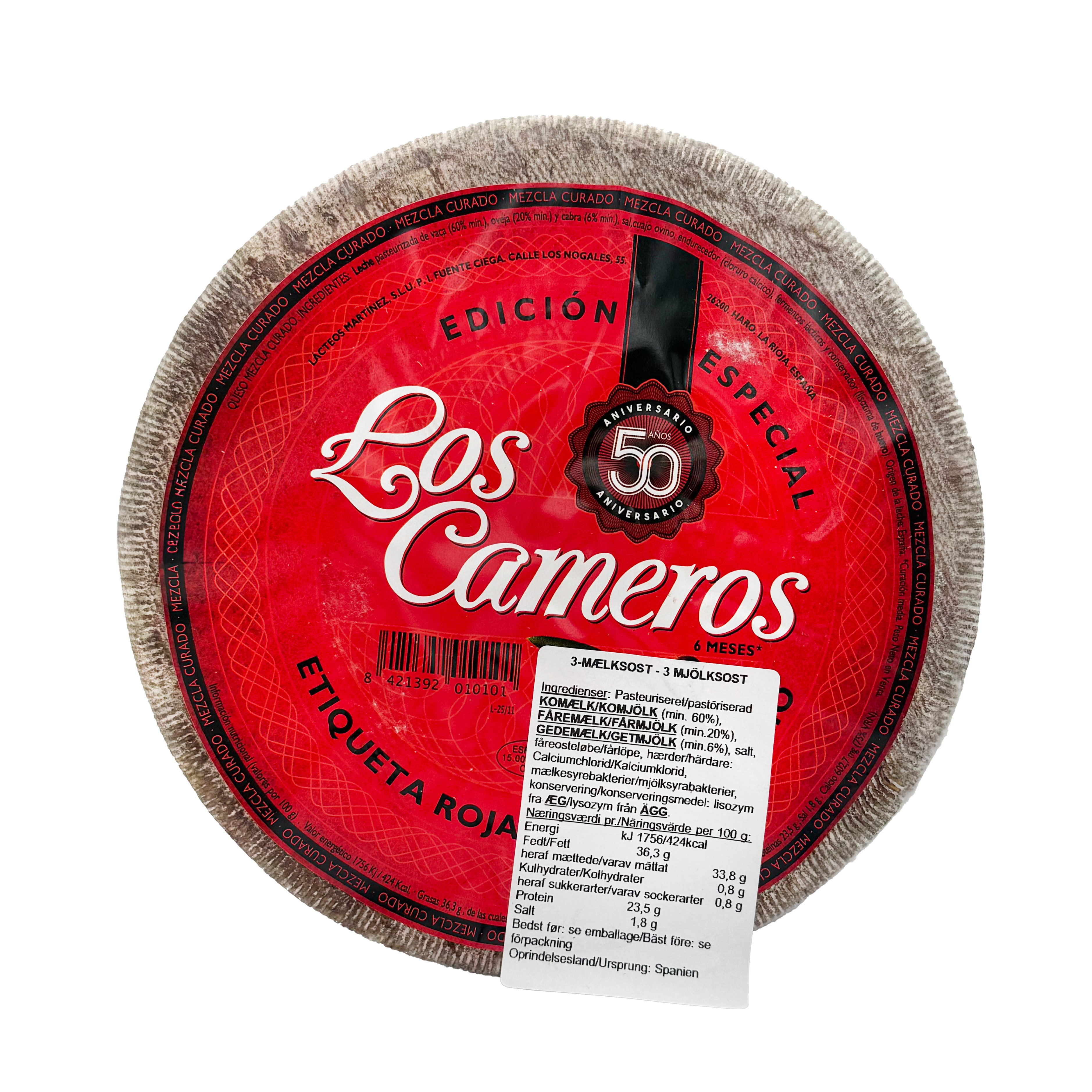 Los Cameros 3-mælksost Curado 3,3 kg