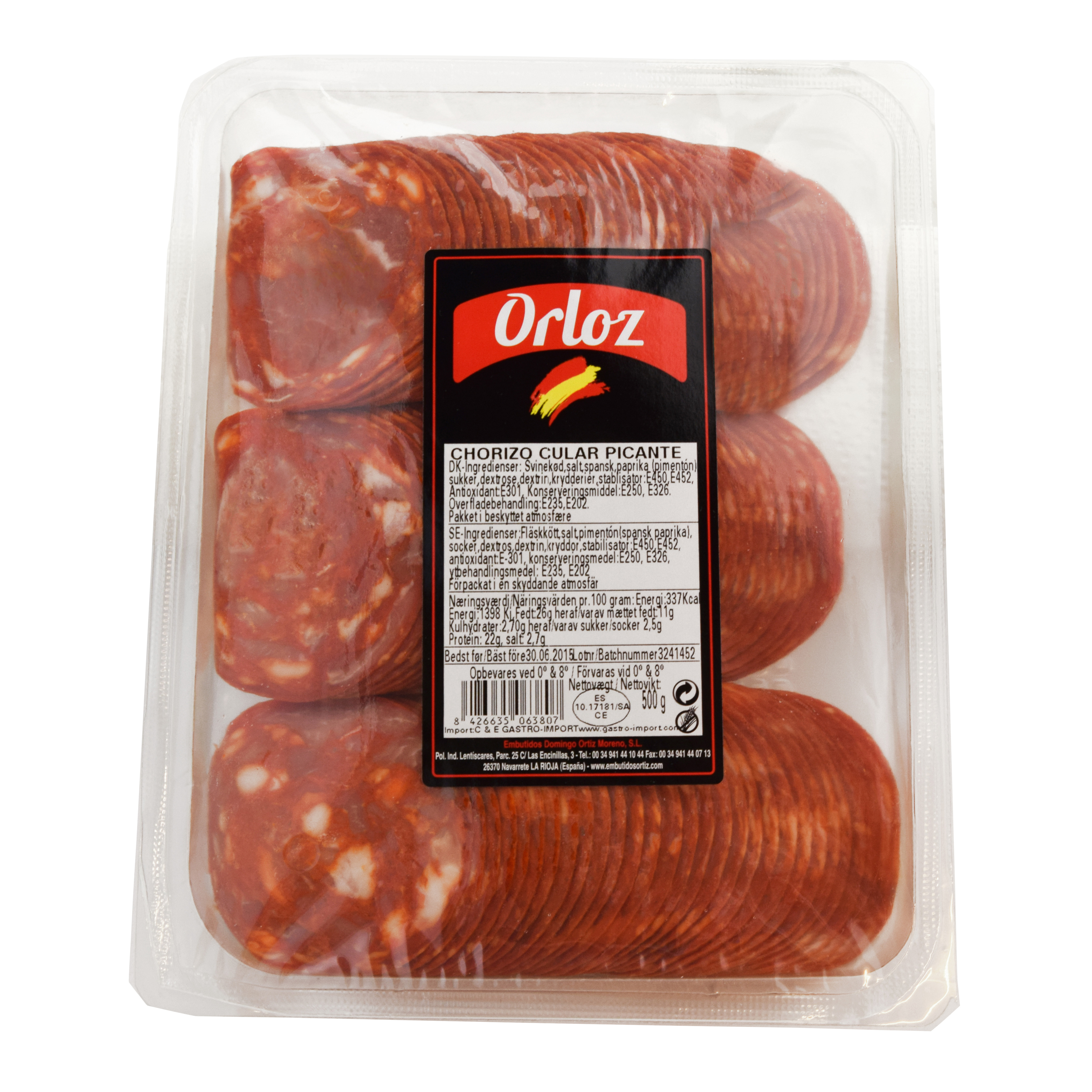 Chorizo Cular i skiver 500 g
