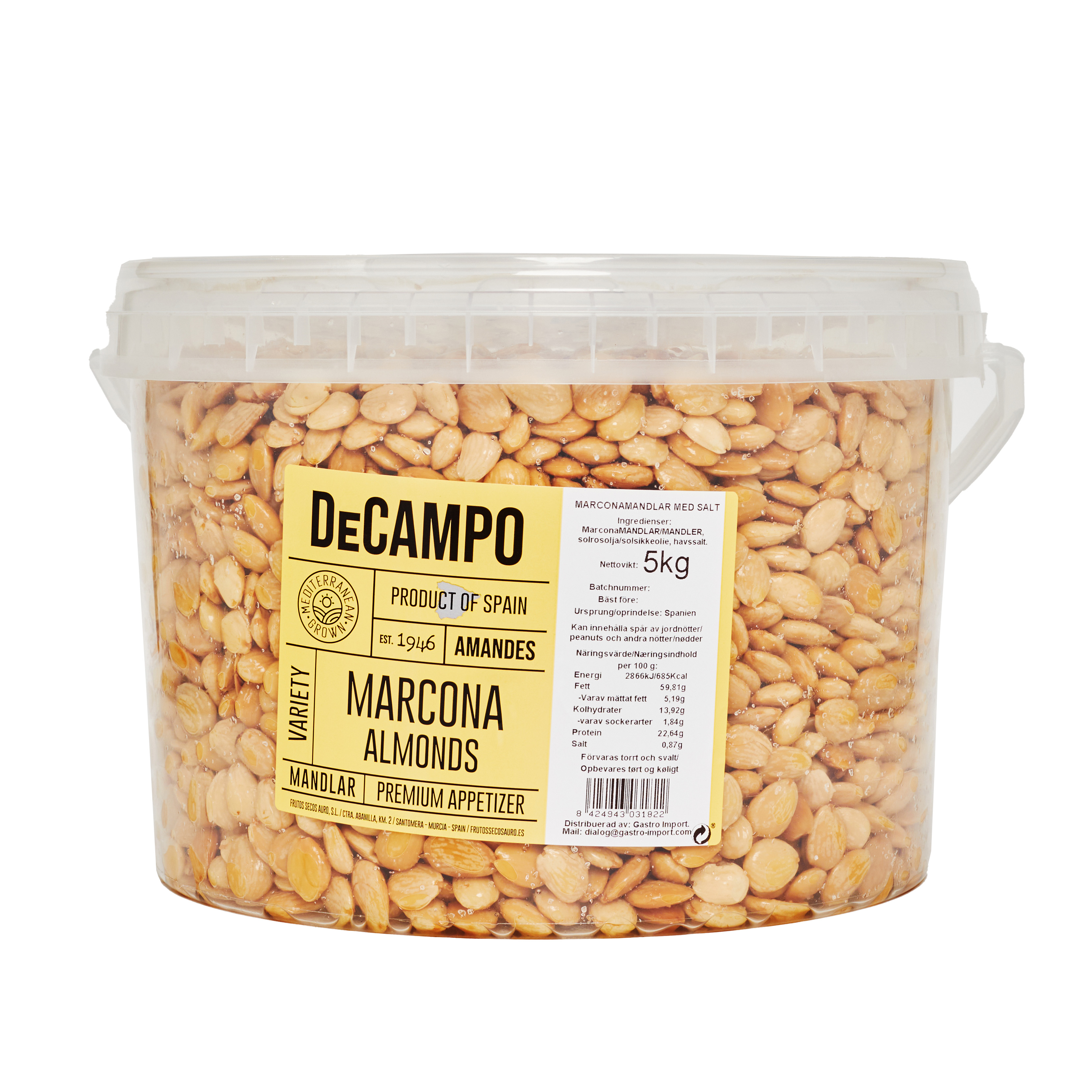 Marcona mandler saltet 5 kg