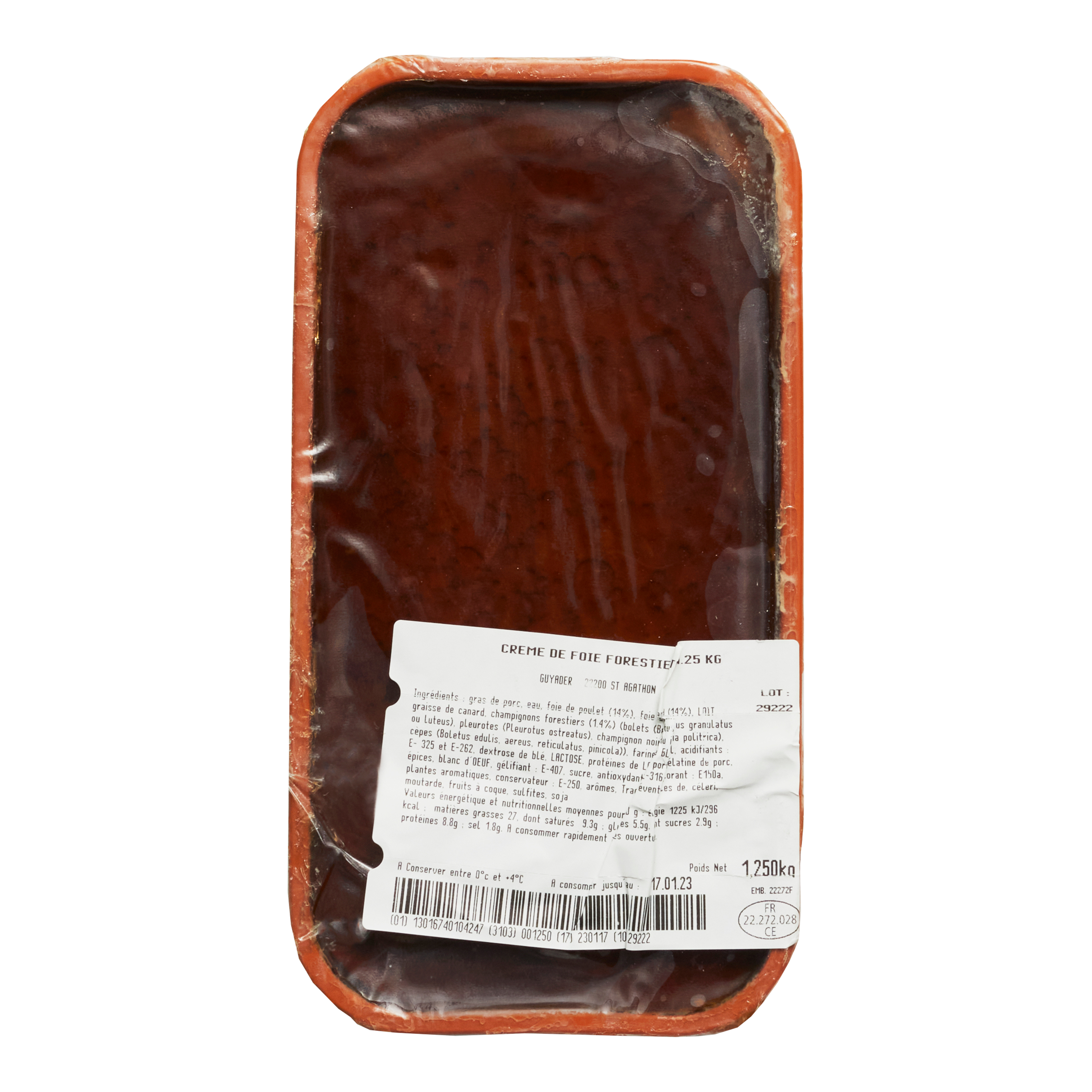 Terrine af andelever og skovsvampe 1,25 kg