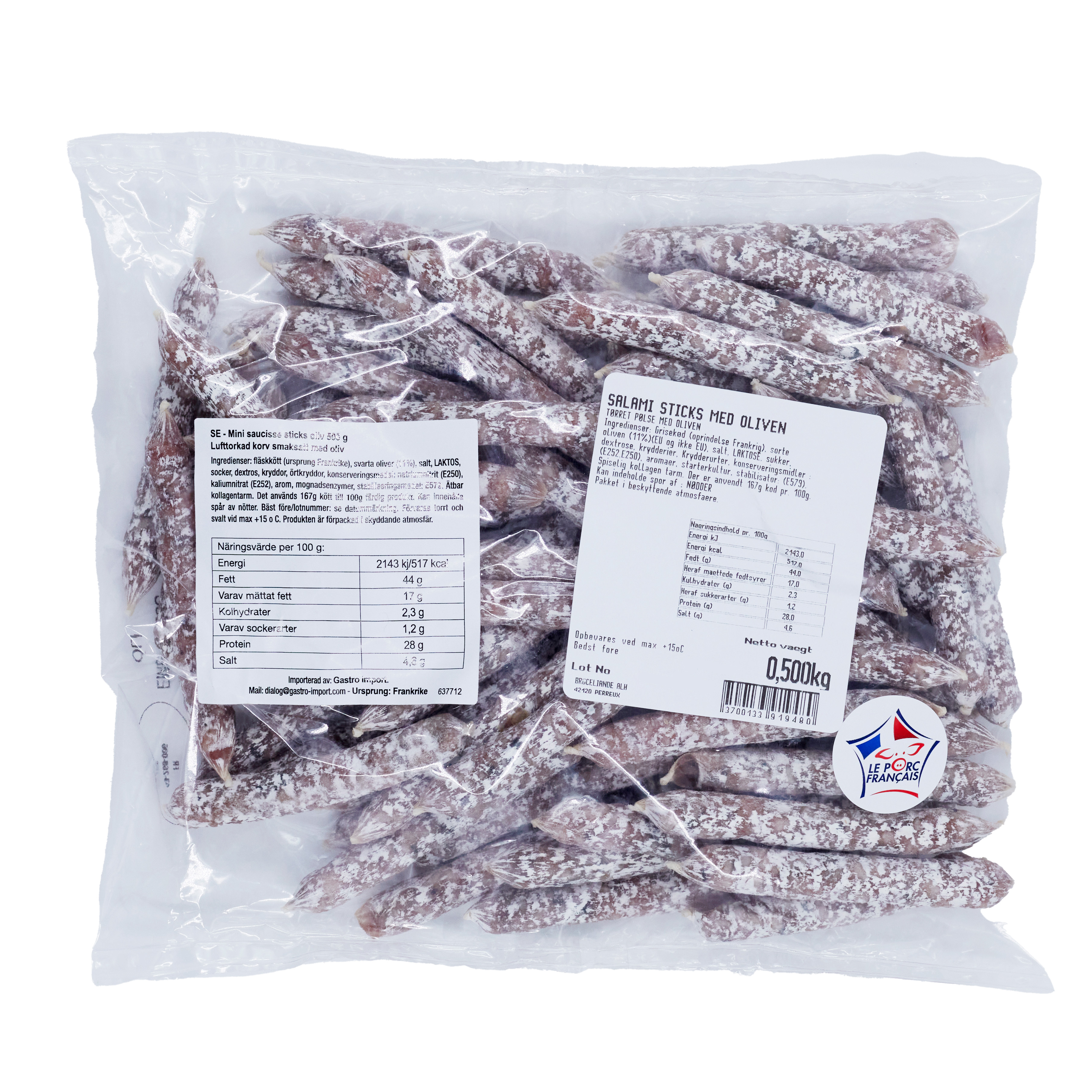Mini Saucisse Sticks Oliven 500 g