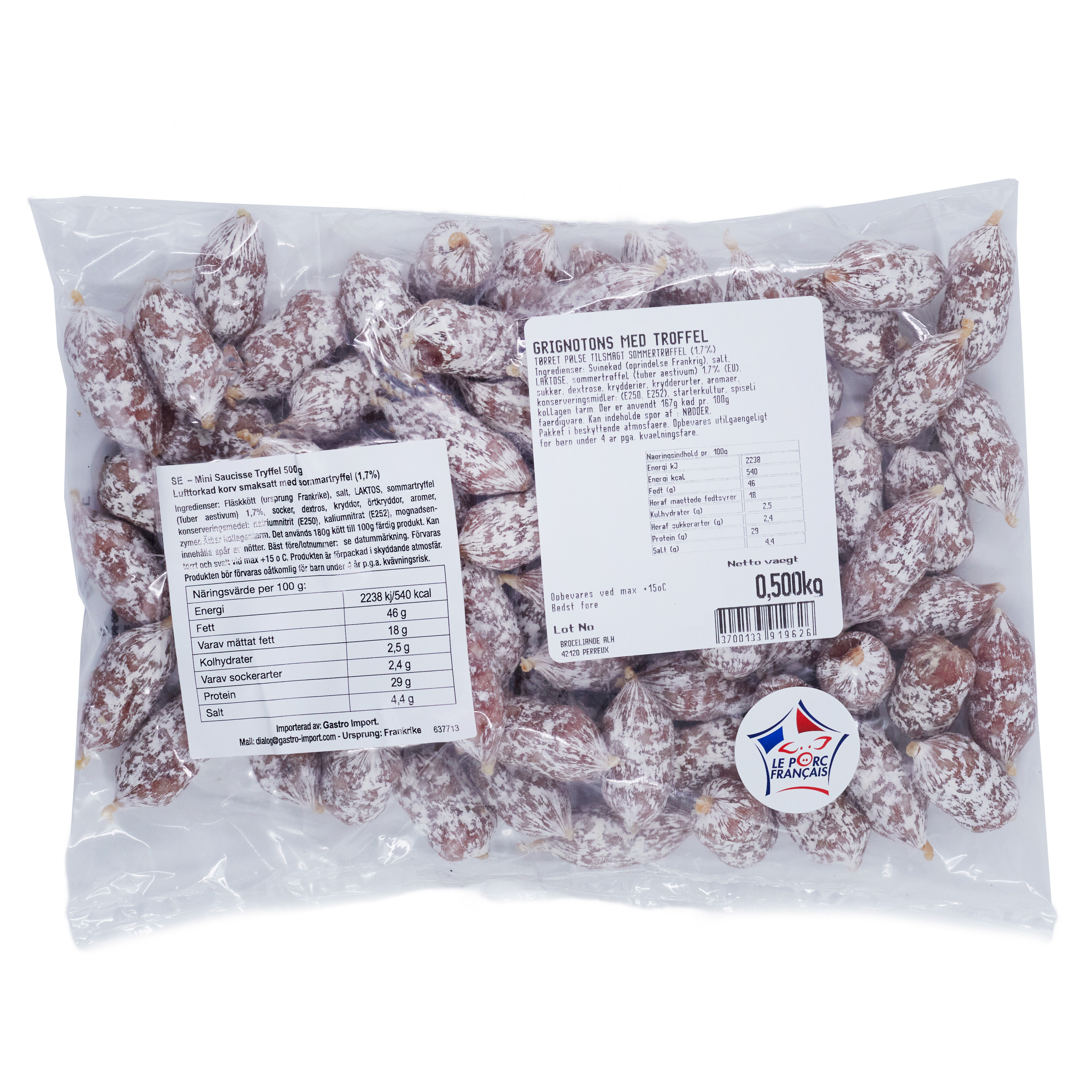 Mini Saucisse Trøffel 500 g